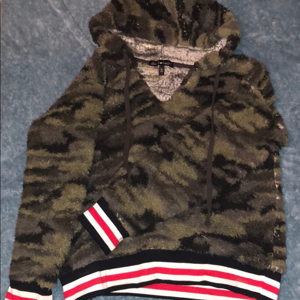 Sherpa camo hoodie